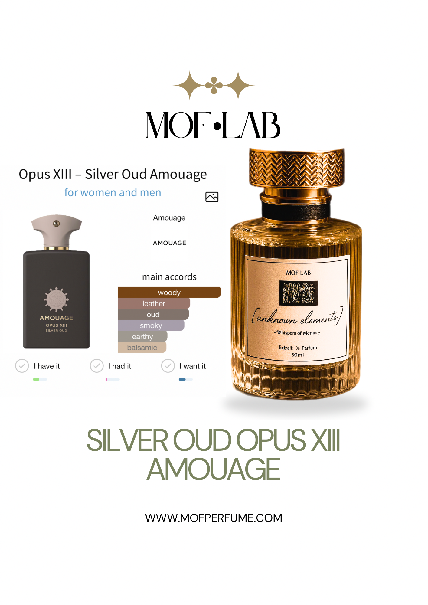 MOF - Silver Oud Opus XIII Amouage